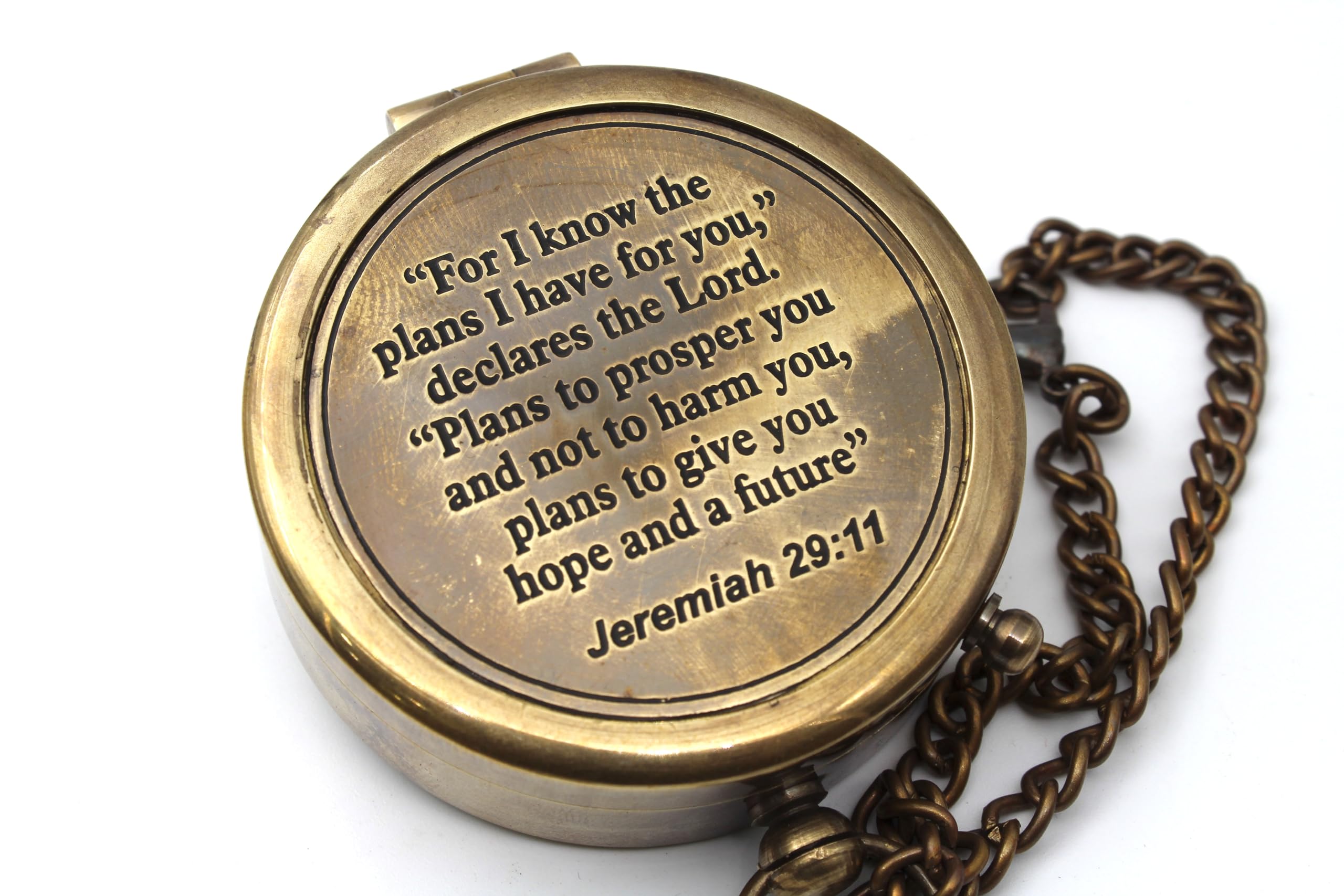 Jeremiah 29:11 Compass, Wooden Box view 3