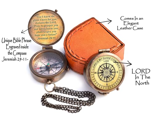 Jeremiah 29:11 Compass, Leather Case view 4