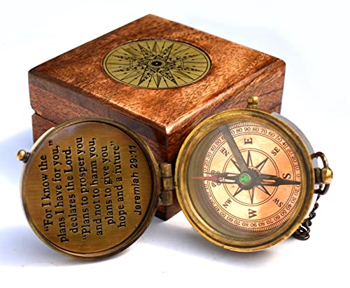Jeremiah 29:11 Compass, Wooden Box view 5