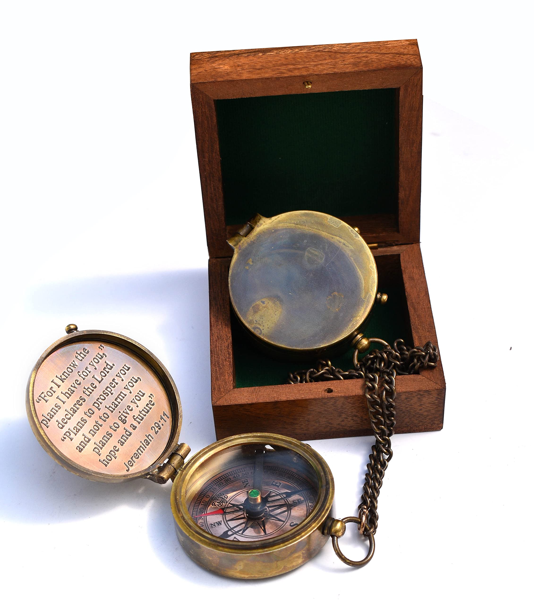 Jeremiah 29:11 Compass, Wooden Box view 6