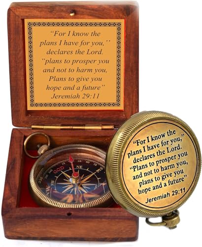 Jeremiah 29:11 Compass, Wooden Box view 2