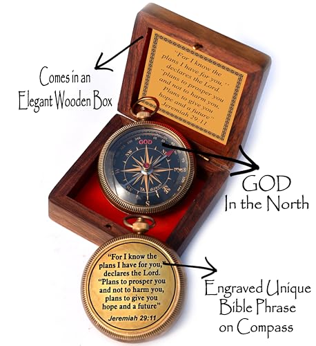 Jeremiah 29:11 Compass, Wooden Box view 4