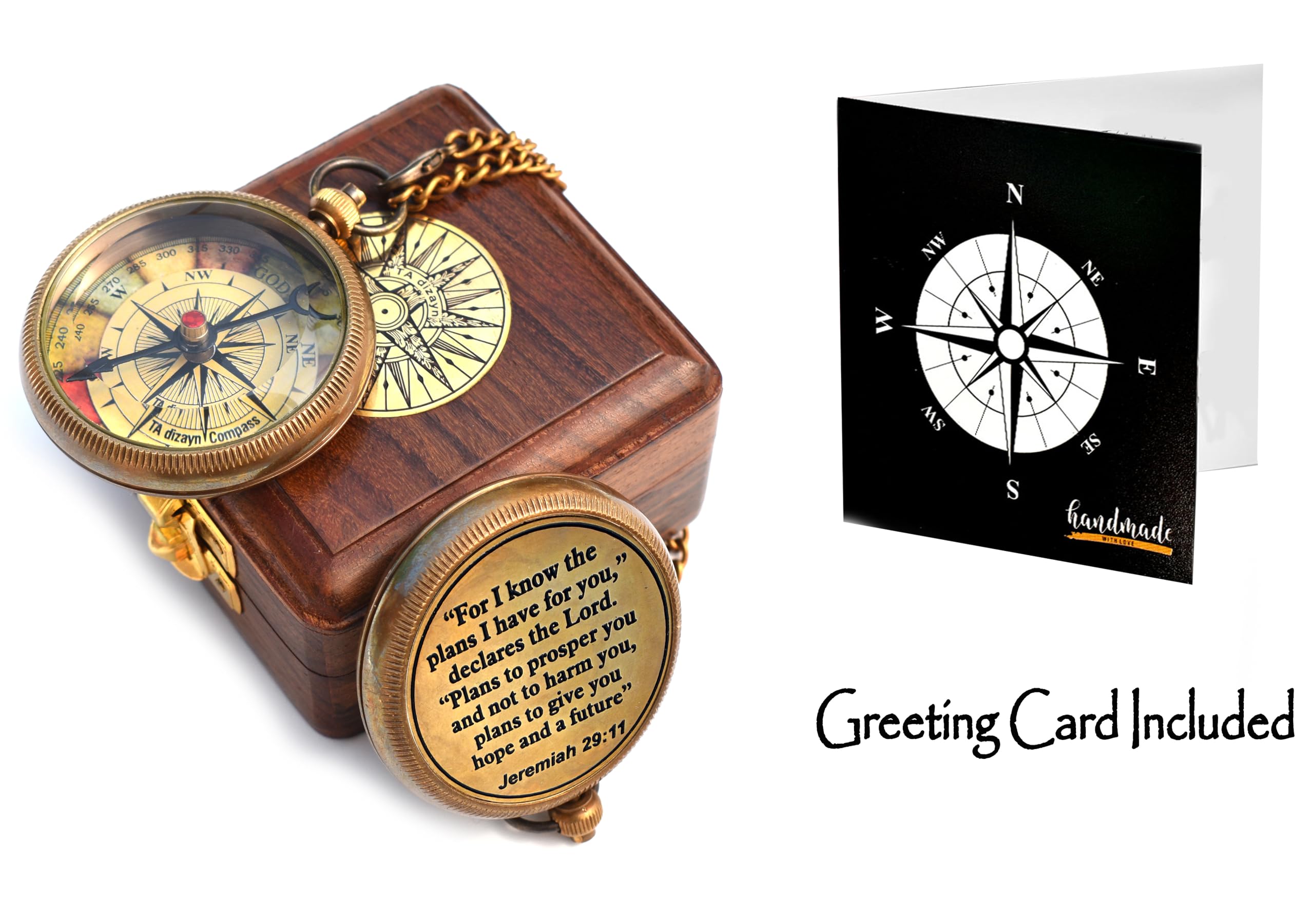 Jeremiah 29:11 Compass, Wooden Box view 5