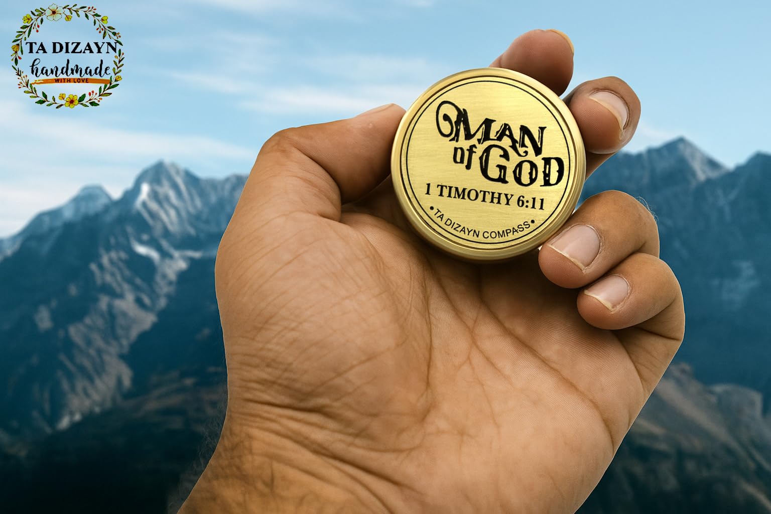 Man of God Compass, Wooden Box view 3