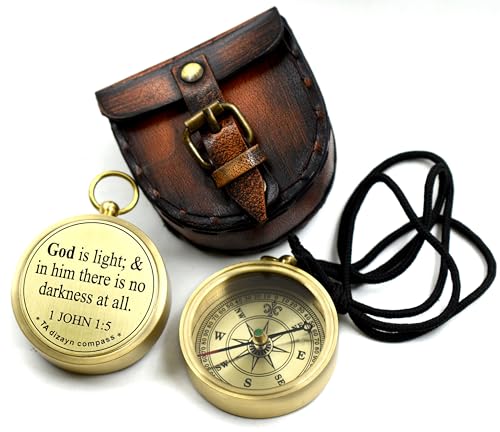 John 1:5 Compass, Leather Case view 2
