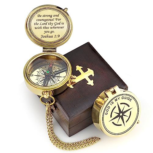 God Is My Guide Compass, Wooden Box view 2