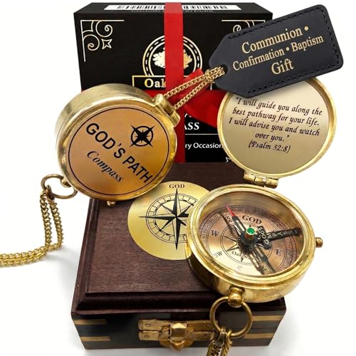 Psalm 32:8 Compass, Wooden Box view 2