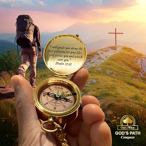 Psalm 32:8 Compass, Wooden Box view 4