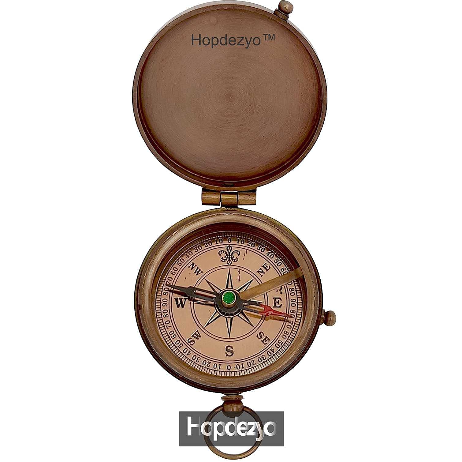 Robert Browning Quote Compass, Leather Case view 3