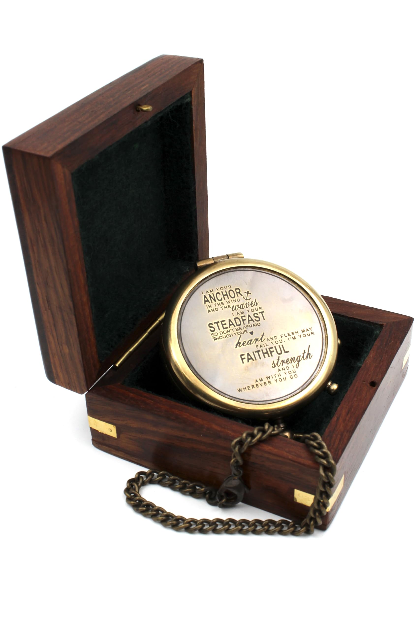 I Am Your Anchor Compass, Wooden Box view 4