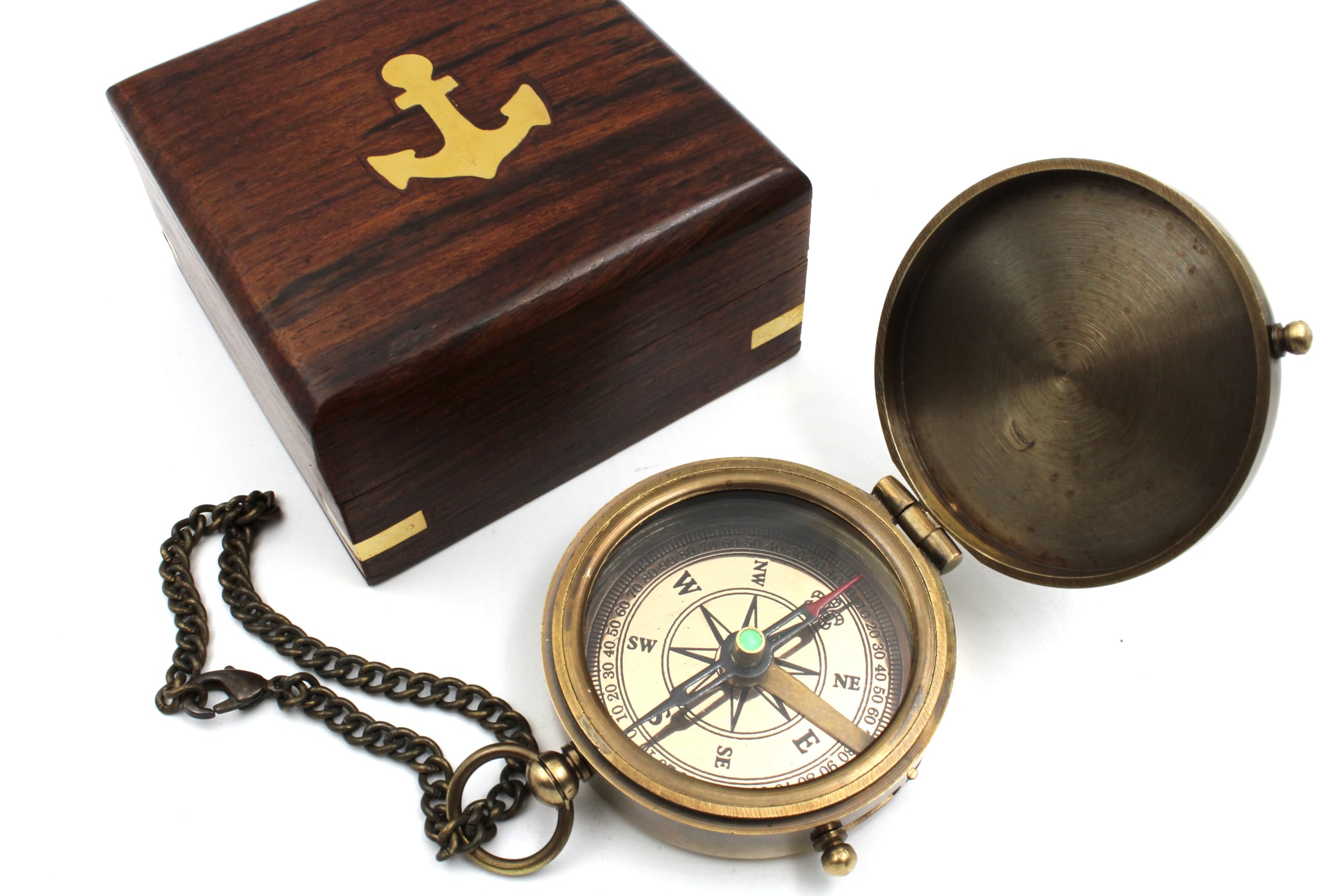 Follow Your Heart Compass, Wooden Box view 2