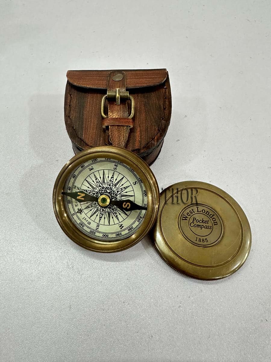 West London Reproduction Compass, Leather Case view 2