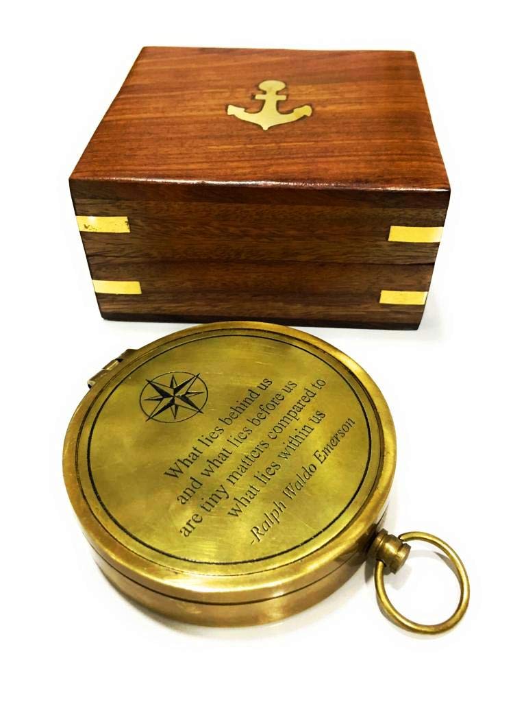I Carry Your Heart With Me Compass, Wooden Box view 4
