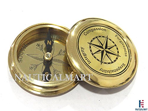 Robert Frost Quote Compass, Leather Case view 5