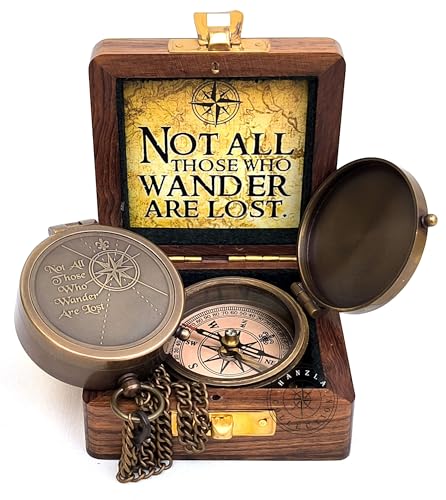 Tolkien Quote Compass, Wooden Box view 2
