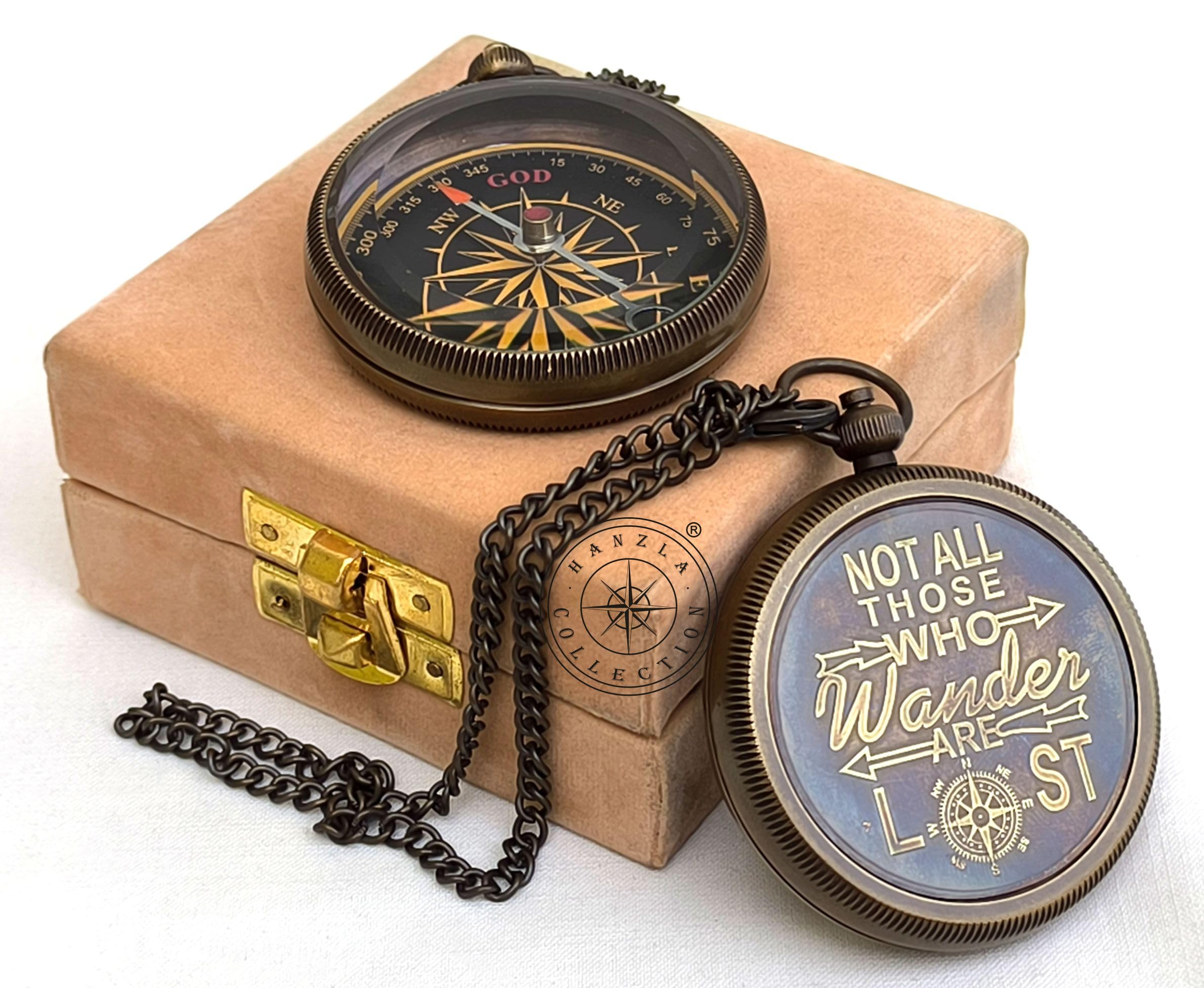 Tolkien Quote Compass, Velvet-Lined Box view 3