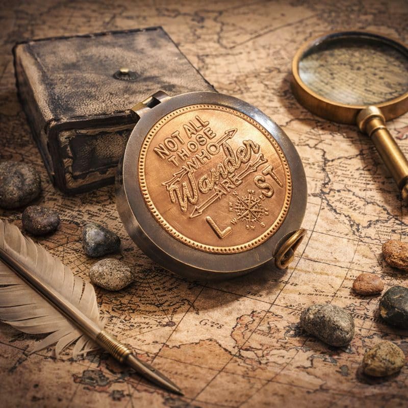 Motivational Compass, Leather Case view 3