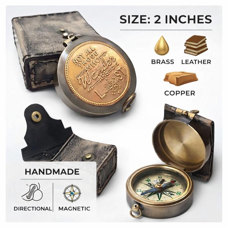 Motivational Compass, Leather Case view 4