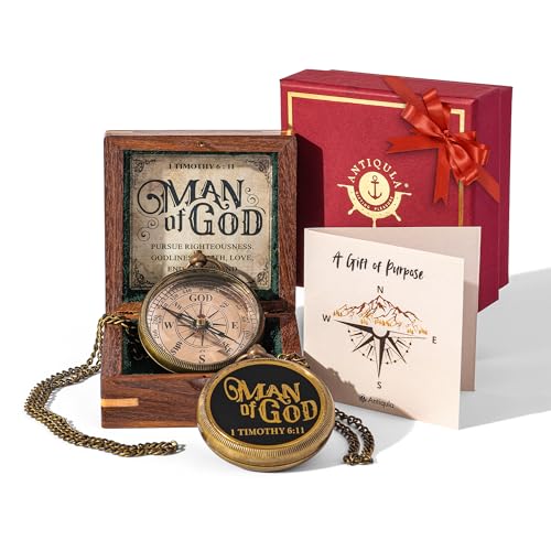 Man of God Compass, Wooden Box & Gift Box view 2