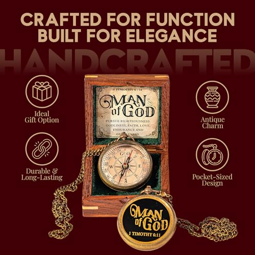 Man of God Compass, Wooden Box & Gift Box view 4