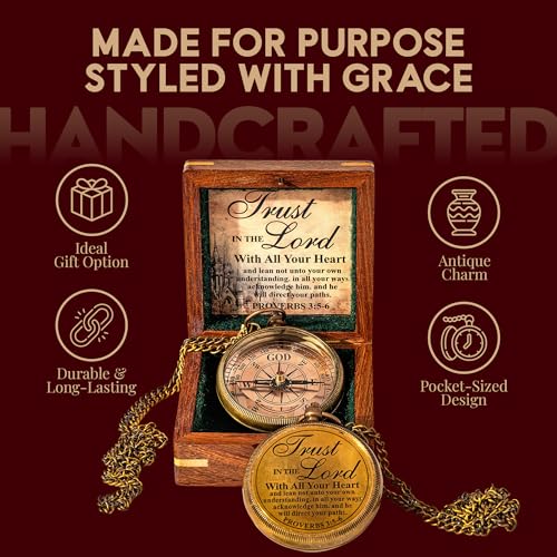 Trust in the Lord Compass, Wooden Box & Gift Box view 4