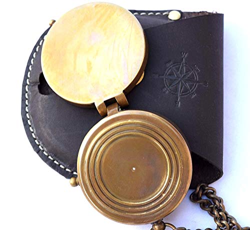 Thoreau Quote Compass, Leather Case view 6