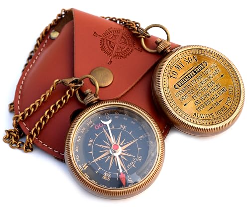 To My Son Compass, Leather Case view 4