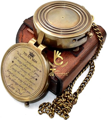 To My Son Compass, Leather Case view 4