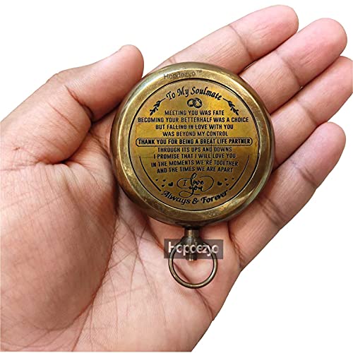 To My Soulmate Compass, Leather Case view 4