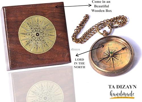 Proverbs 3:5-6 Compass, Wooden Box view 4