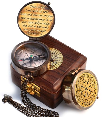 Trust in the Lord Compass, Wooden Box view 2