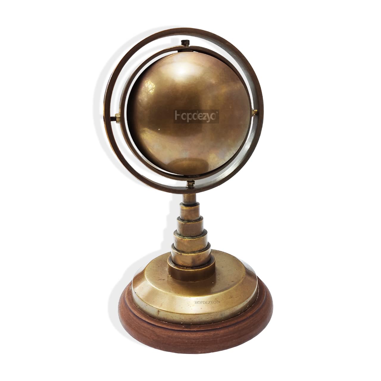 Gimbal Compass on Wooden Base view 5