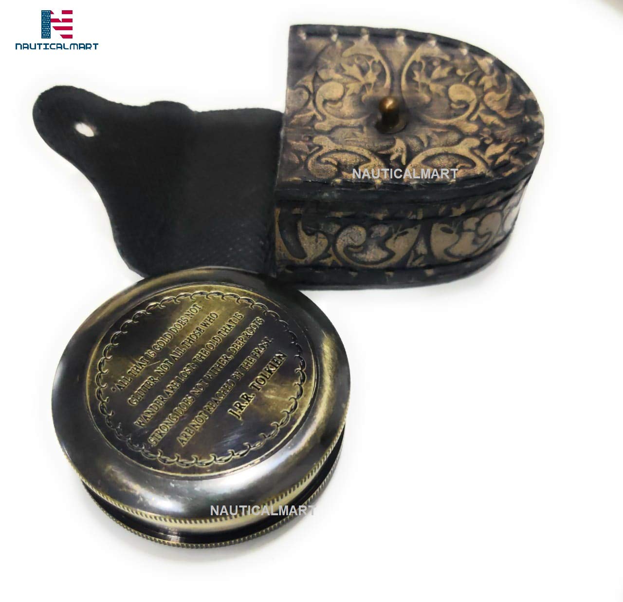 Motivational Compass, Leather Case view 2