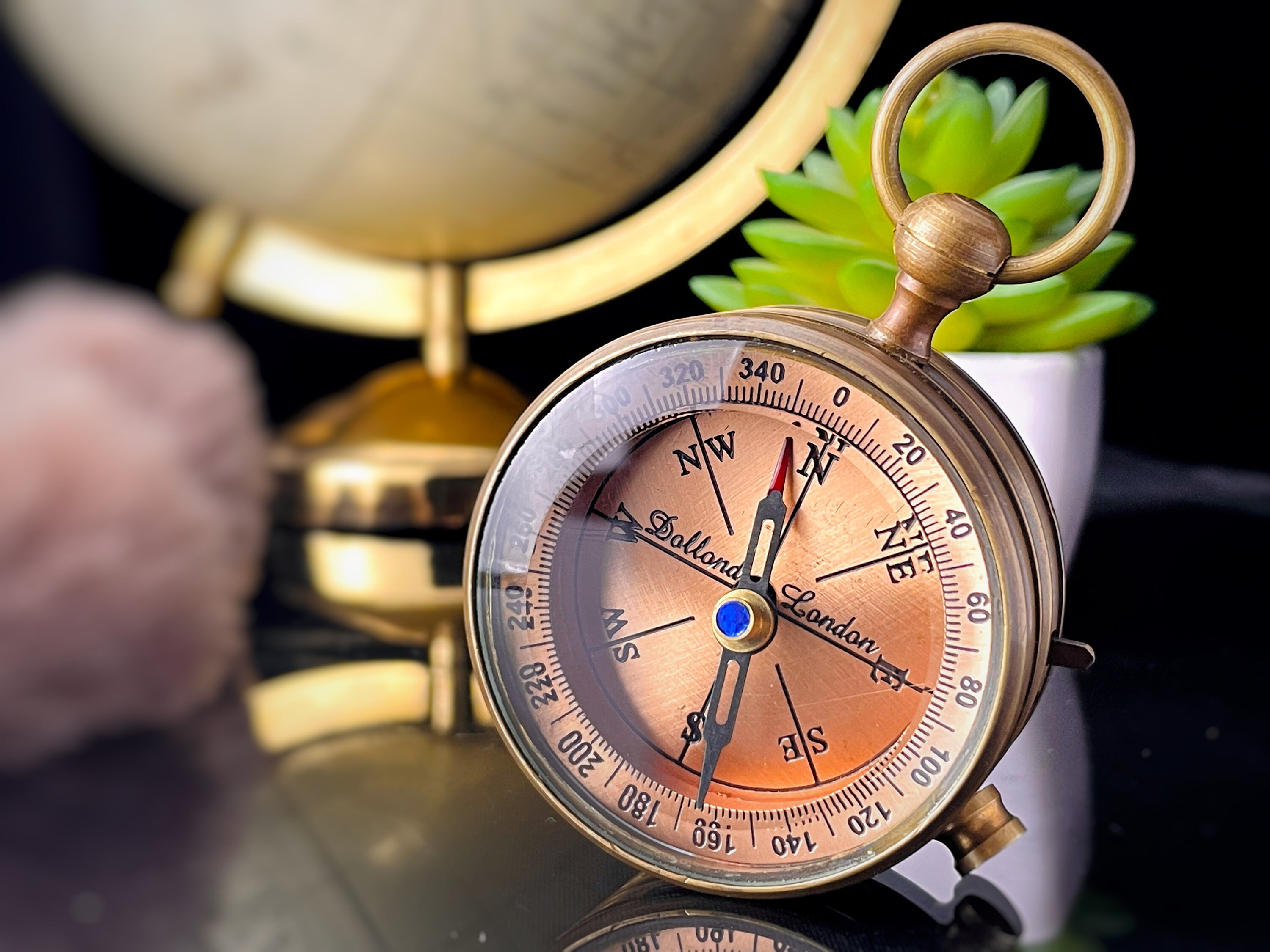 Engraved Dial Compass, Copper Finish view 6