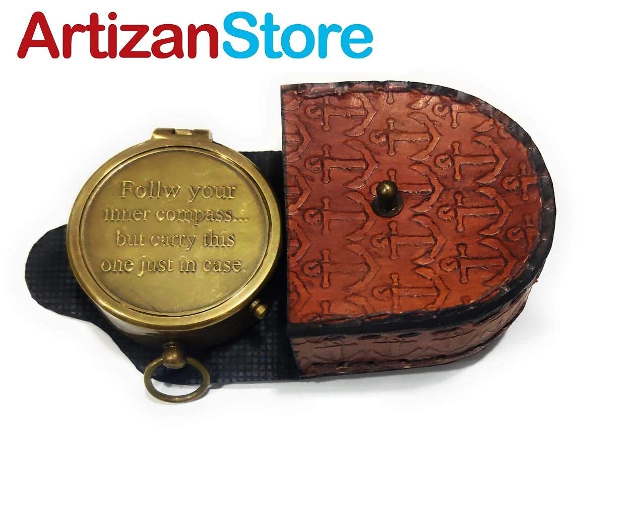 Motivational Compass, Leather Case view 3