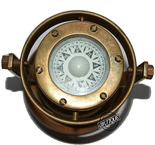 Gimbal Compass on Wooden Base view 6