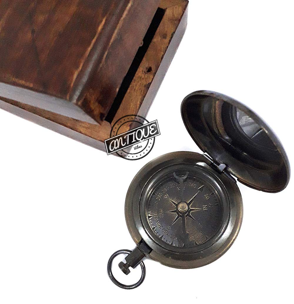 Ross London Compass, Wooden Box view 5