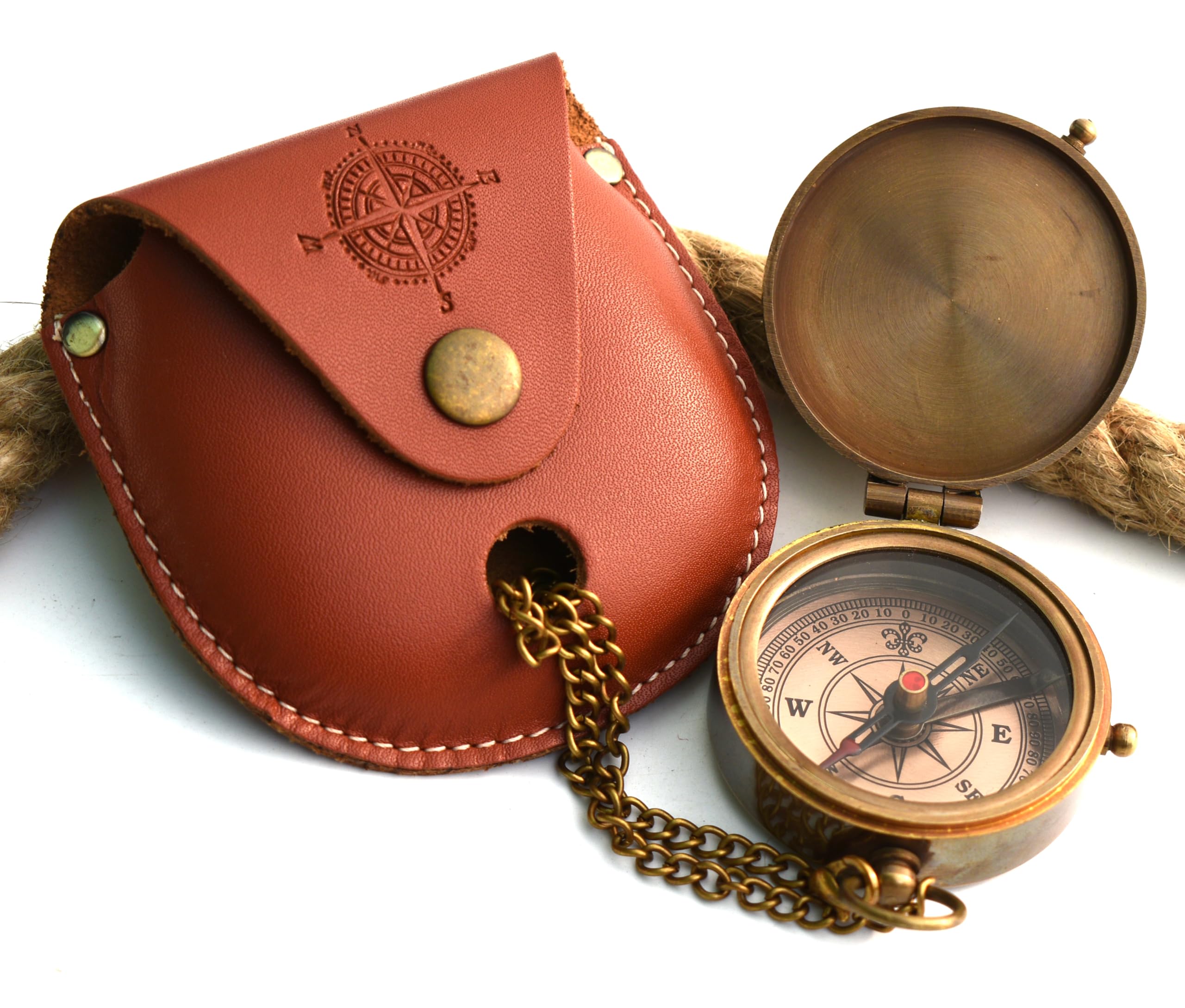 Joshua 1:9 Compass, Leather Case view 5