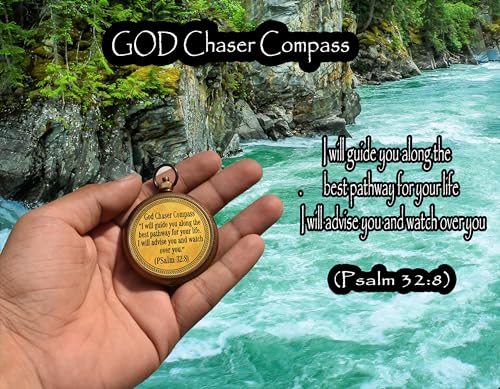 Psalm 32:8 Compass, Wooden Box view 6