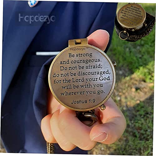 Joshua 1:9 Compass, Antique Finish view 2