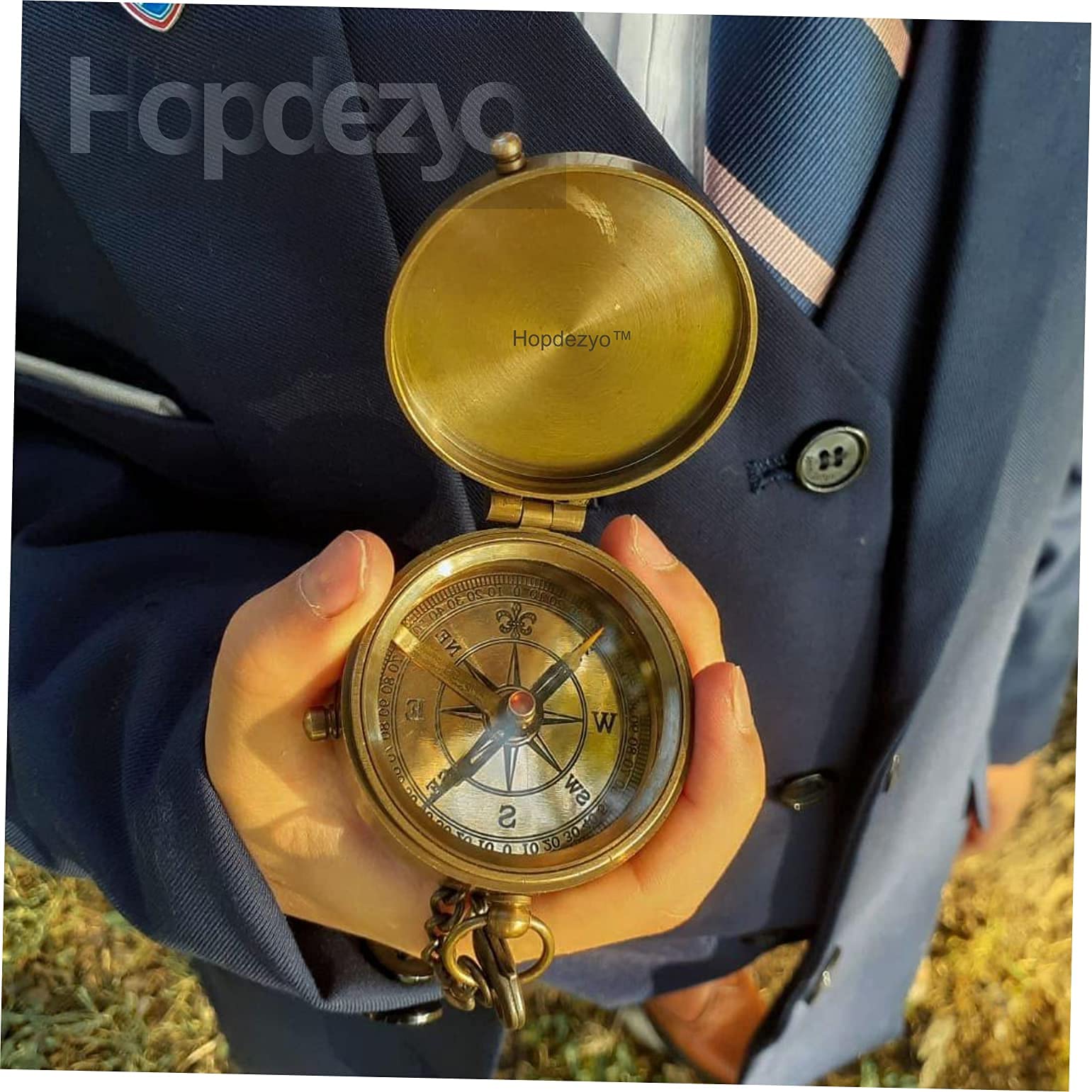 Joshua 1:9 Compass, Antique Finish view 3