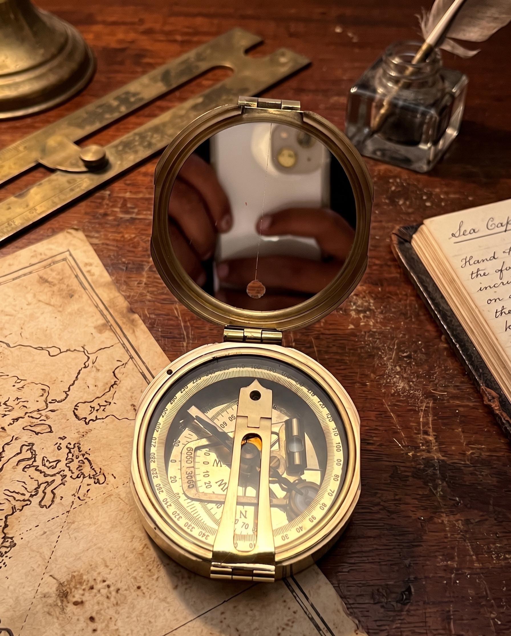 Brunton Compass, Wooden Box view 4