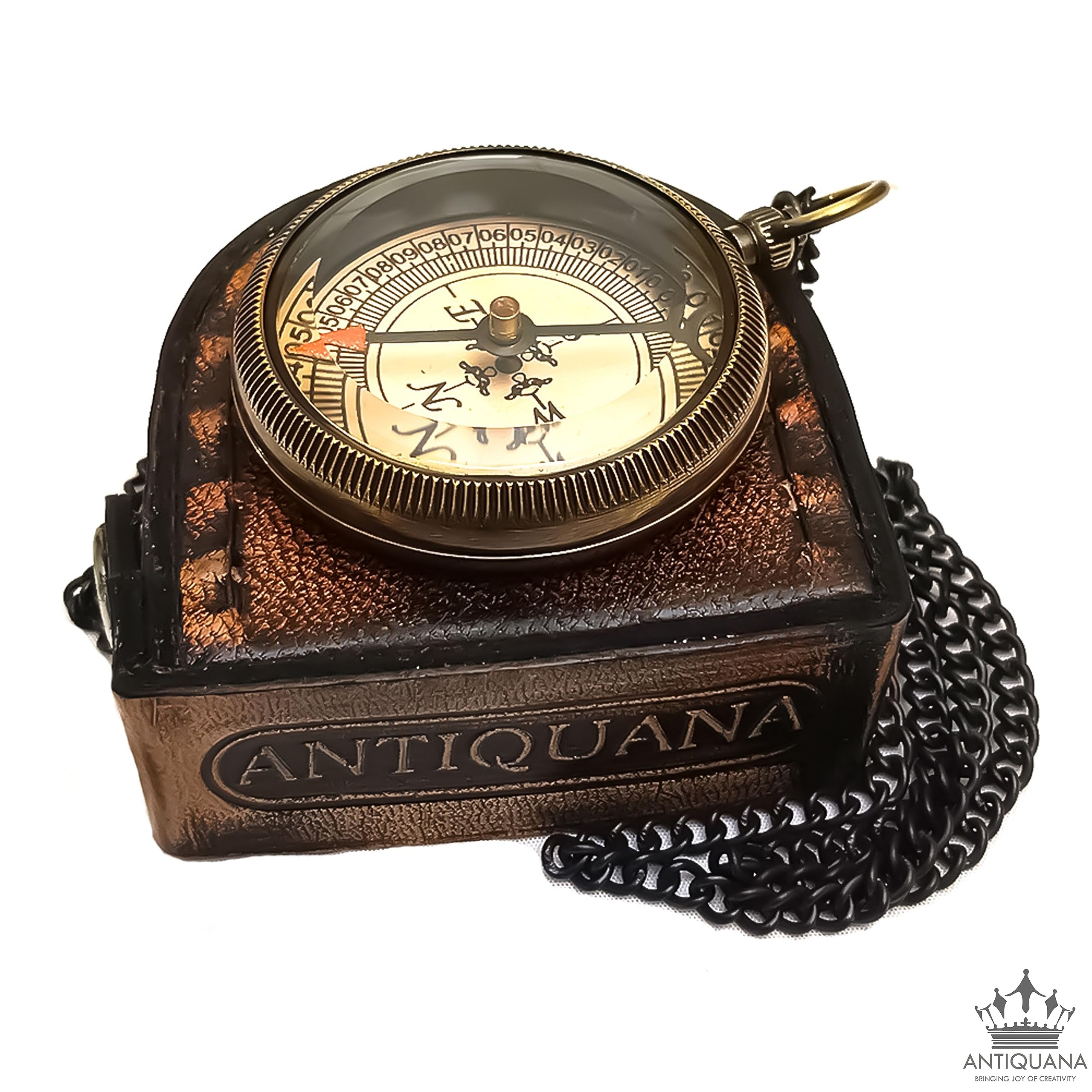 Psalm 32:8 Compass, Leather Case view 5
