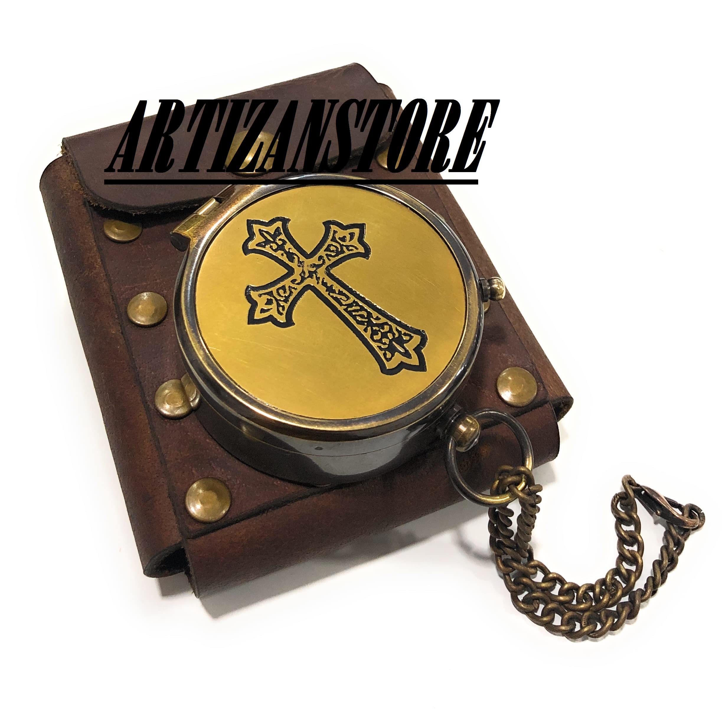 Religious Compass, Leather Case view 6