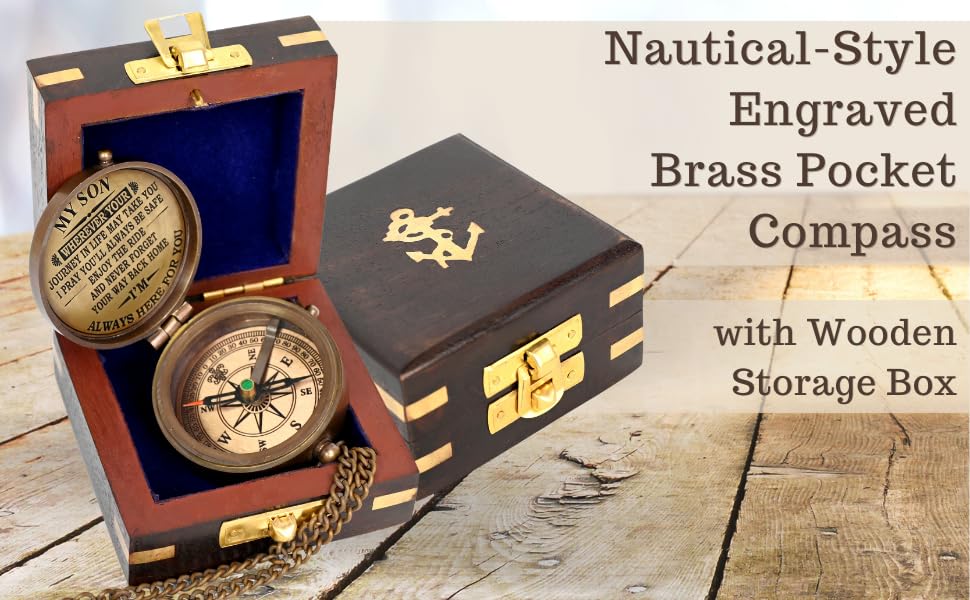 To My Son Compass, Wooden Box view 2