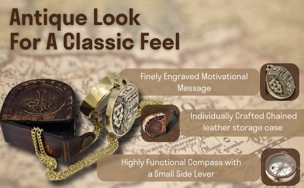 Motivational Compass, Leather Case view 3