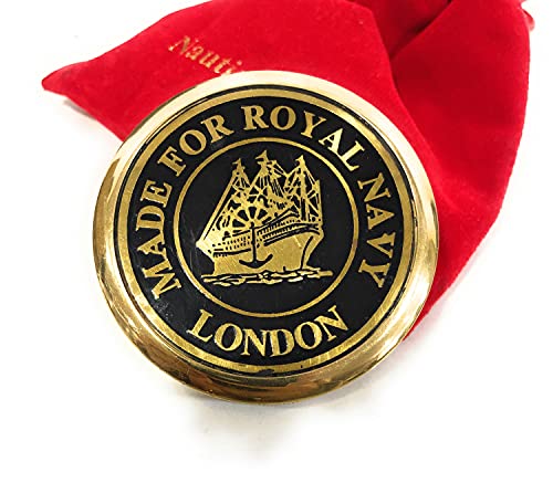 Royal Navy London Reproduction Compass, Polished Brass view 4