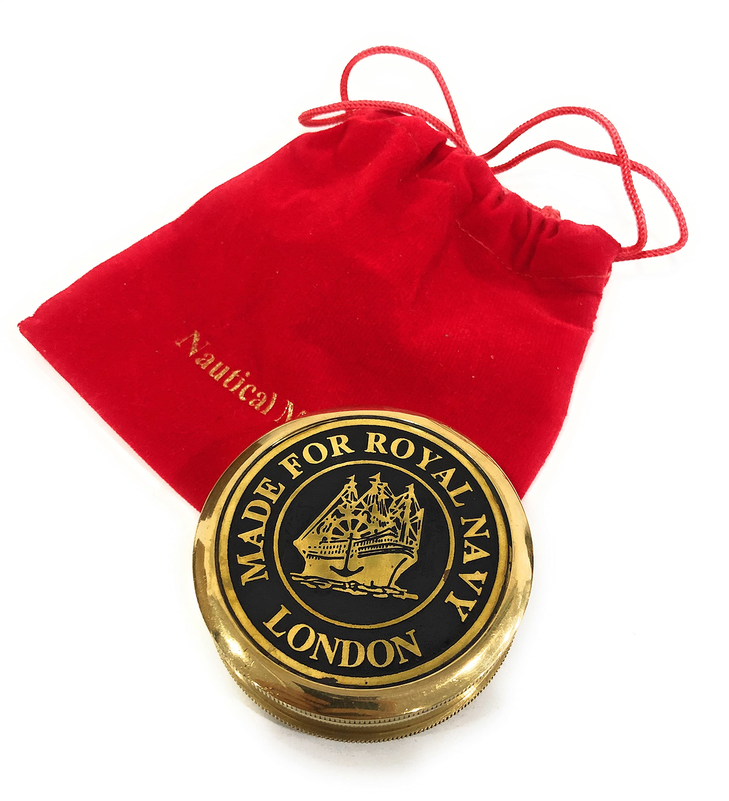 Royal Navy London Reproduction Compass, Polished Brass view 5