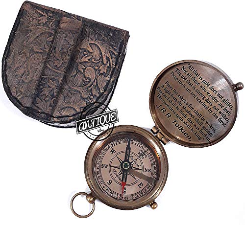Tolkien Quote Compass, Leather Case view 4