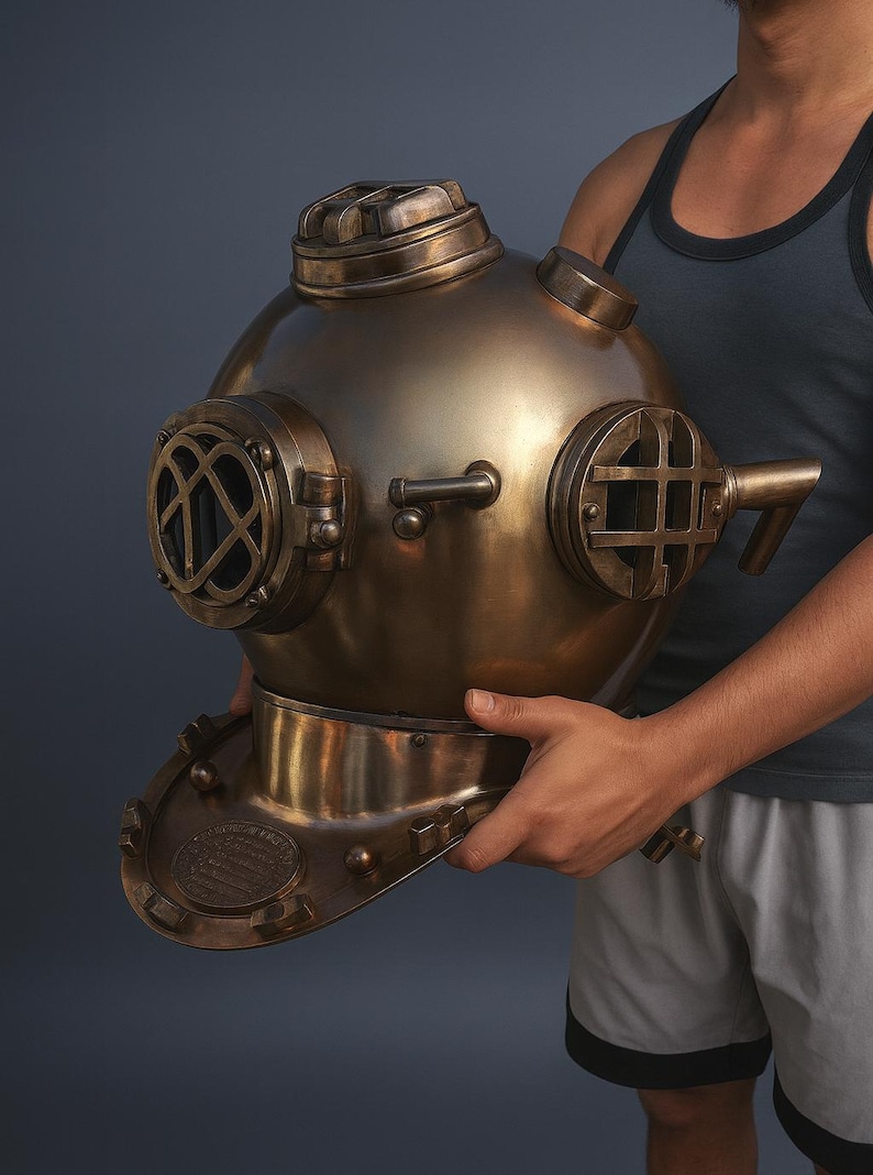 Mark V Diving Helmet with Copper Plated Finish view 7